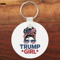 Trump Girl Messy Bun Trump 2024 Election American