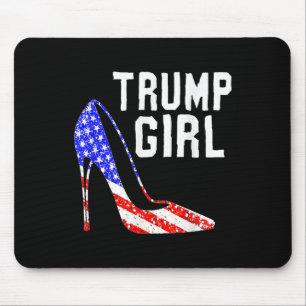 Trump Girl Trump 2025 Election American Flag  Mouse Pad