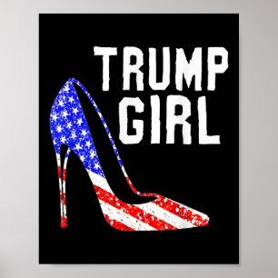 Trump Girl Trump 2025 Election American Flag Poster