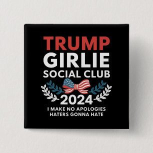 Trump Girlie Coquette Social Club Bow Election Button