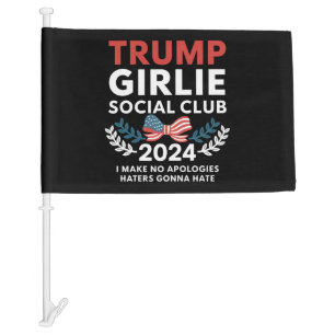 Trump Girlie Coquette Social Club Bow Election  Car Flag