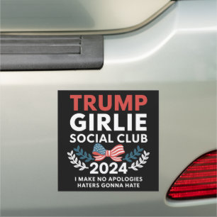 Trump Girlie Coquette Social Club Bow Election Car Magnet