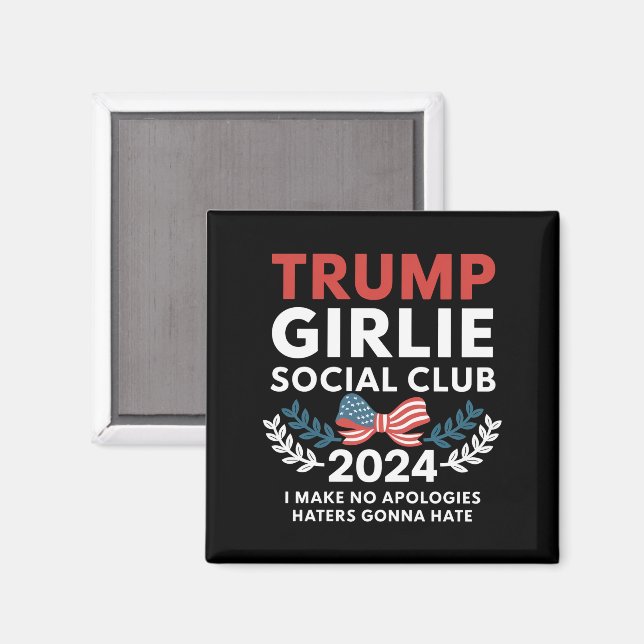 Trump Girlie Coquette Social Club Bow Election  Magnet (Front/Back)