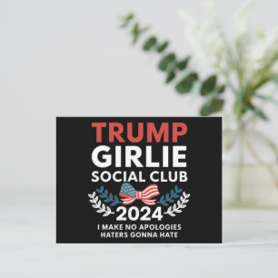 Trump Girlie Coquette Social Club Bow Election Postcard