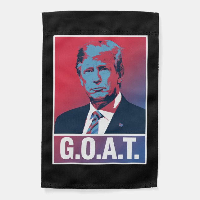 Trump GOAT Election 2024 Republican Vintage Garden Flag (Front)
