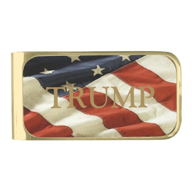 TRUMP GOLD FINISH MONEY CLIP (Front)