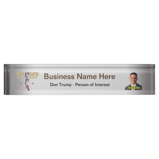 Trump Gold Presidential USA Desk Name Plate (Front)