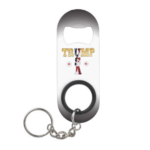 Trump Gold Presidential USA Keychain Bottle Opener