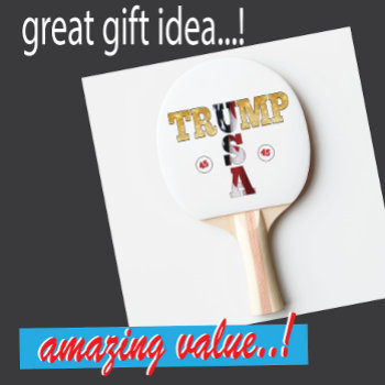 Trump Gold Presidential Usa Ping-pong Paddle by Anarchasm at Zazzle