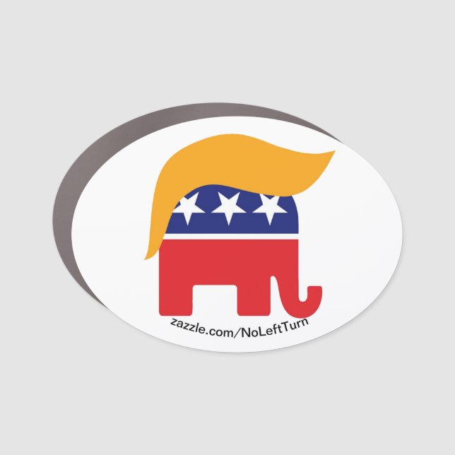 Trump GOP Elephant Car Magnet (Front)