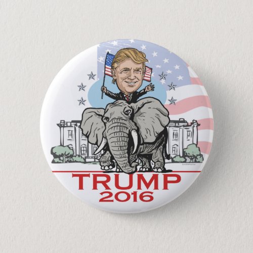 Trump GOP Elephant Tour Pinback Button