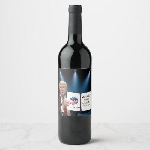 Trump Greatest Amazing Wedding  Wine Label