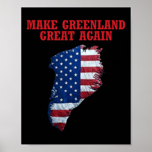 Trump Greenland Usa Flag Make Greenland Great Agai Poster