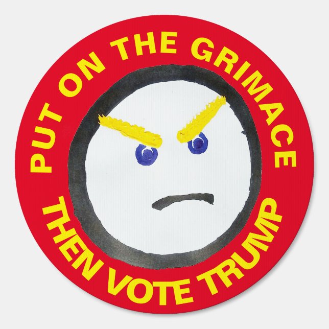 TRUMP GRIMACE yard sign (Front)
