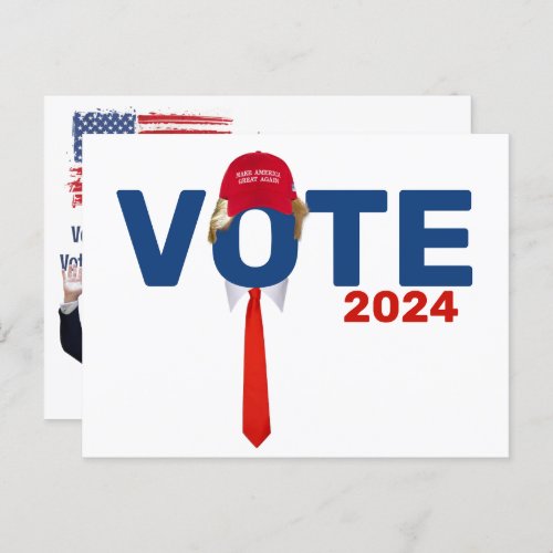 Trump Hair and Tie VOTE  Postcard