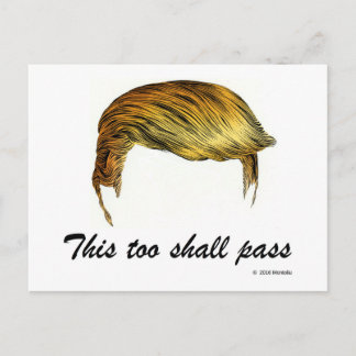 Trump hair postcard