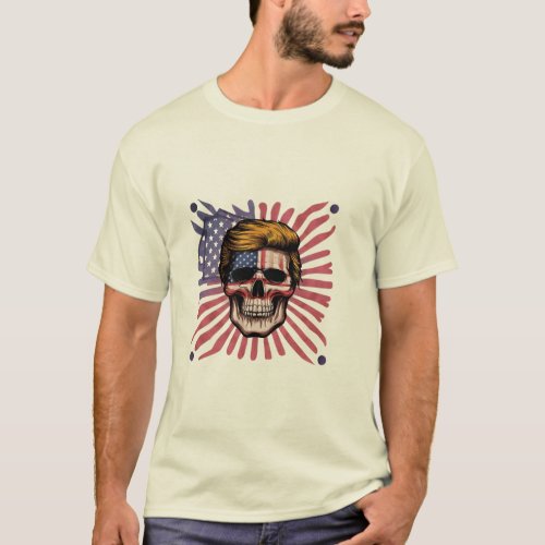 Trump Hair Skull Presidential Punk T_Shirt