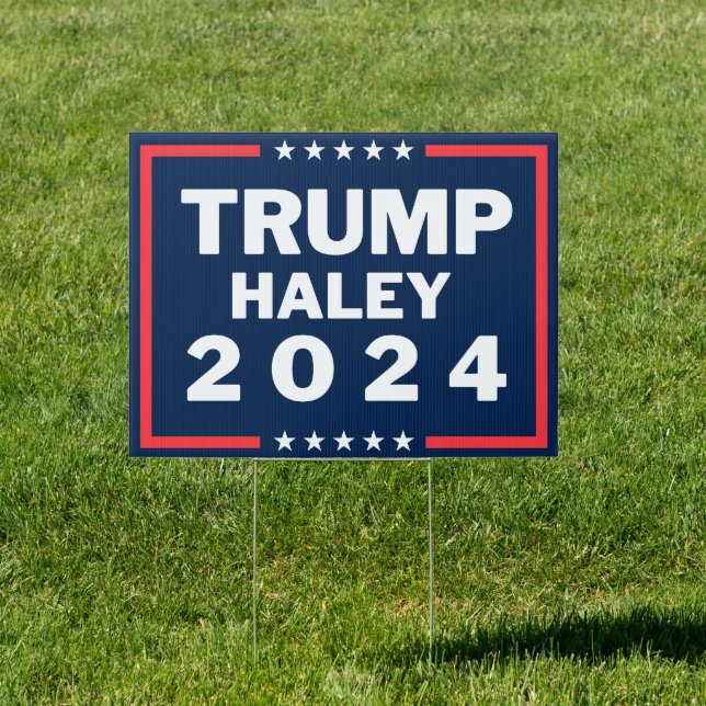 Trump Haley 2024 Yard Sign (Insitu)