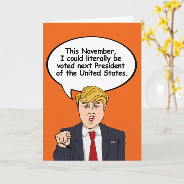 Trump Halloween Card - There are scarier things th (Yellow Flower)