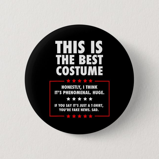 Trump Halloween Costume  Button (Front)