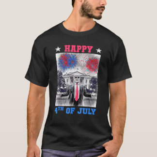 TRUMP HAPPY 4th of JULY Daddy Fireworks Staff Pyro T-Shirt