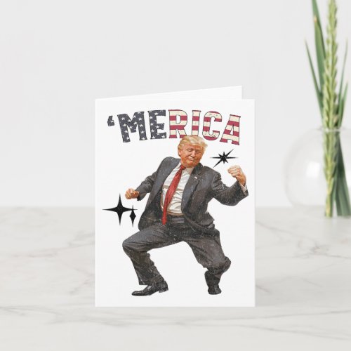 Trump Happy 4th Of July Trump American Flag Gifts  Card