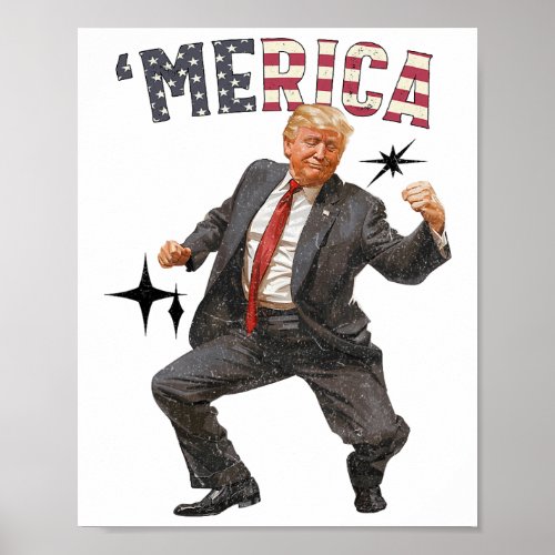 Trump Happy 4th Of July Trump American Flag Gifts  Poster