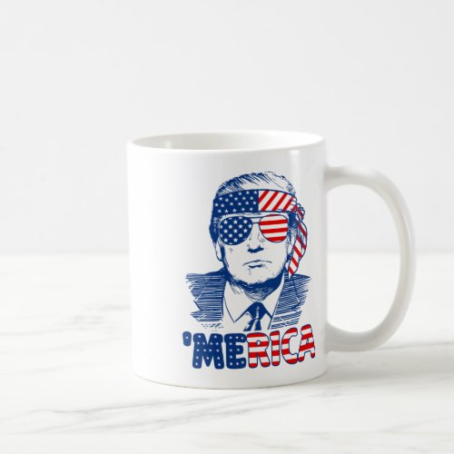 Trump Happy 4th Of July Trump Shirt American Flag  Coffee Mug