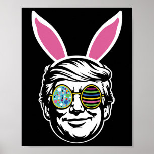 Trump Happy Easter Bunny Egg Hunt Spring Funny Hop Poster