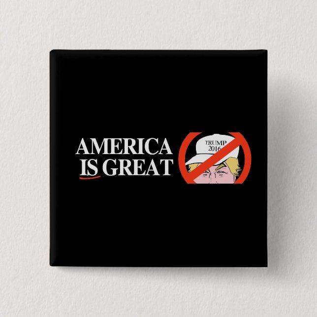 Trump Hat - America IS great - - .png Pinback Button (Front)