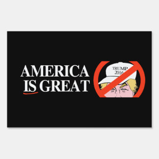 Trump Hat - America IS great - - .png Yard Sign