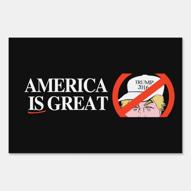 Trump Hat - America IS great - - .png Yard Sign (Front)