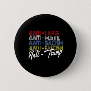 Trump Hate Lies And Fascism Resist Vote Nov 5 2024 Button