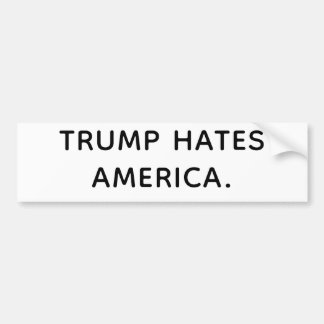 TRUMP HATES AMERICA Hankamer Artjunkhaus COMIC ART Bumper Sticker