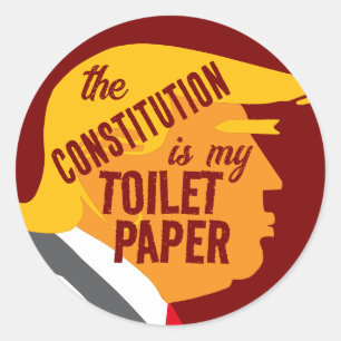 Trump Hates The Constitution Classic Round Sticker