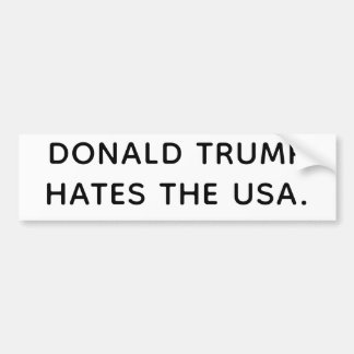 TRUMP HATES THE USA Hankamer Artjunkhaus COMIC ART Bumper Sticker