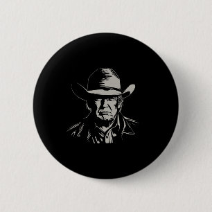 Trump Head Cowboy Usa 2024 Vote Election Us Maga 1 Button
