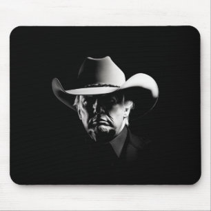 Trump Head Cowboy Usa 2024 Vote Election Us Maga  Mouse Pad