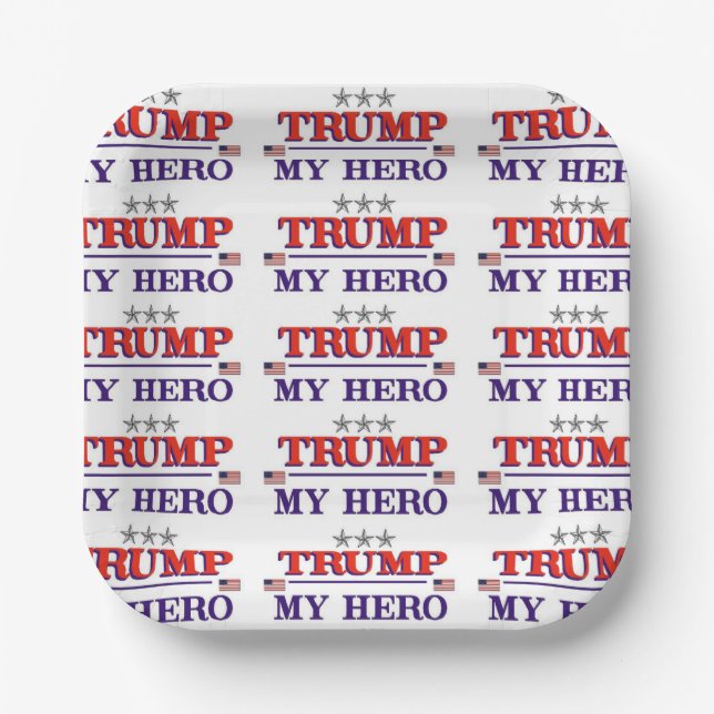 TRUMP Hero Paper Plates (Front)