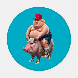Trump Hog on Hog Coaster Set