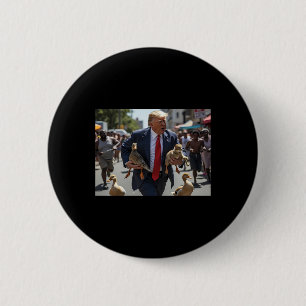 Trump Holding Duck And Cat Vote Trump Pets For Tru Button