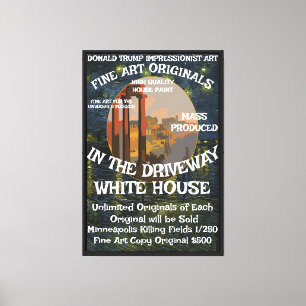 Trump Hospitalized Fecal Leakage Floors Carpets WH Canvas Print