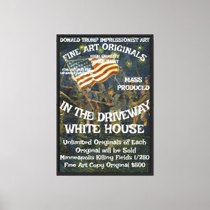 Trump Hospitalized Fecal Leakage Floors Carpets WH Canvas Print