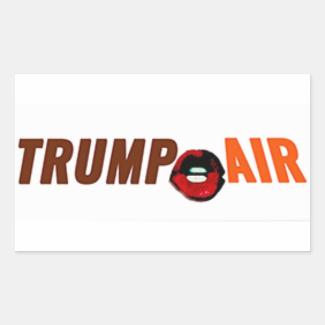 Trump Hot Air Outre White Rectangular Sticker (Front)