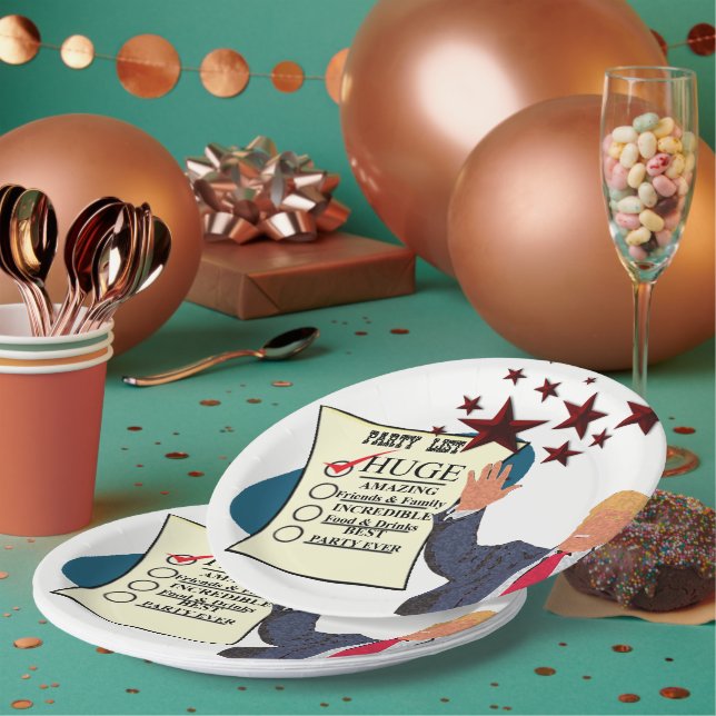 Trump HUGE Milestone Celebration Party Paper Plates (Multi)