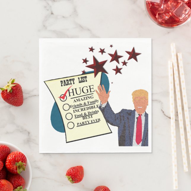 Trump HUGE Party Celebration Cocktail Party Paper Napkins (Insitu)