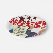 Trump HUGE Party List Celebration Milestone Party Paper Plates (Angled)