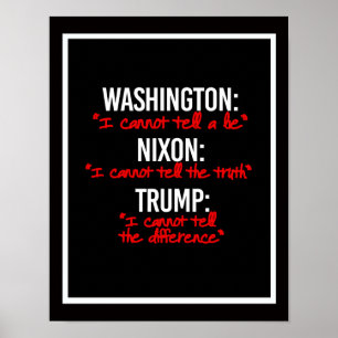 TRUMP - I cannot tell the difference in truth and Poster