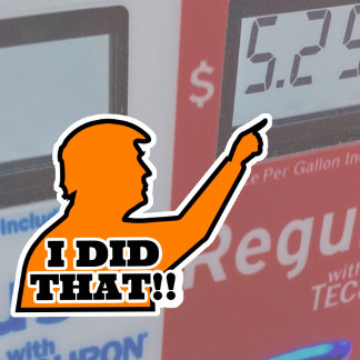 Trump "I DID THAT!!" Silhouette Orange Vinyl Cut Sticker