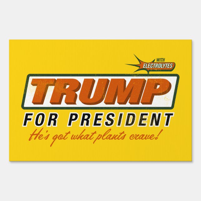 Trump Idiocracy Liberty Maniacs Yard Sign (Back)